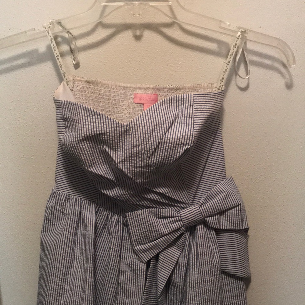Lilly Pulitzer Strapless Seersucker Dress